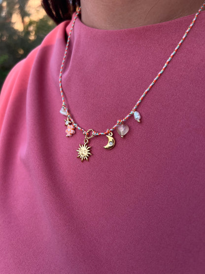 Pink Rope Necklace