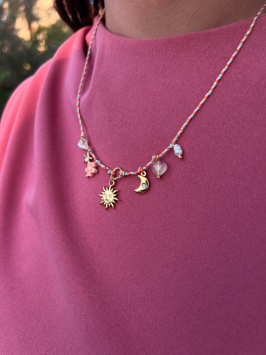 Pink Rope Necklace