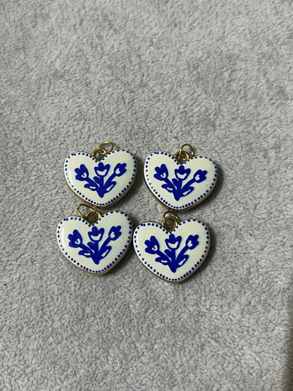 Heart Flower Charm
