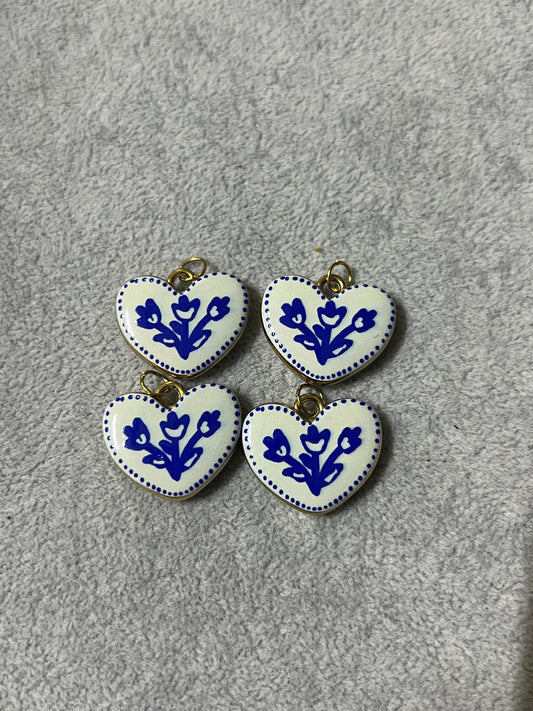 Heart Flower Charm