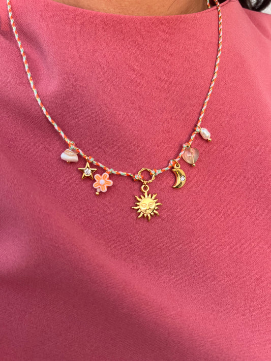 Pink Rope Necklace