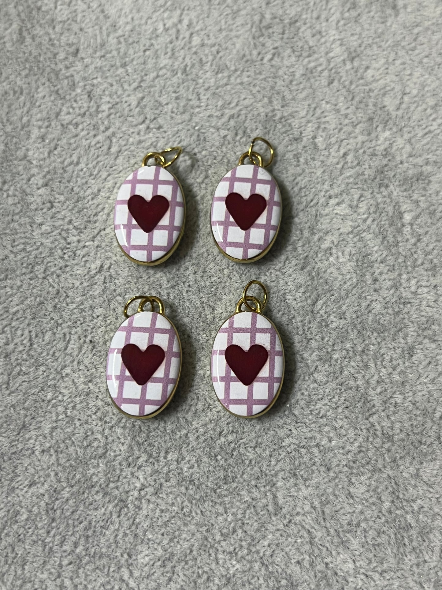 Grid Heart Charm