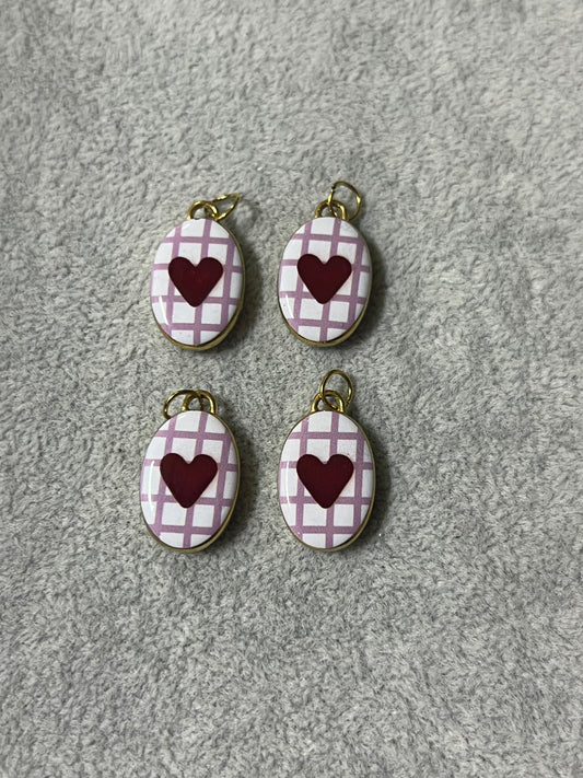 Grid Heart Charm