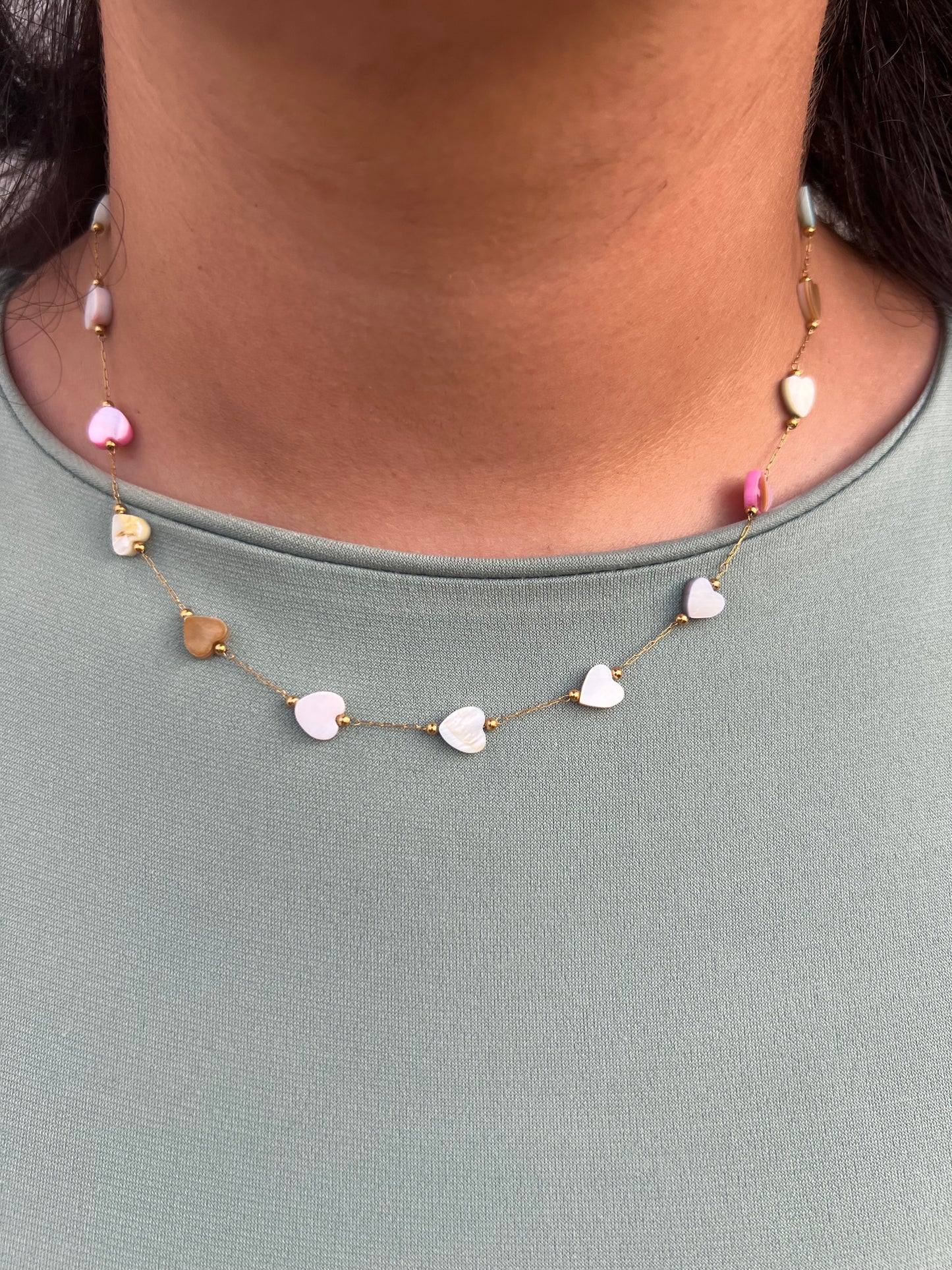 Colored Heart Necklace