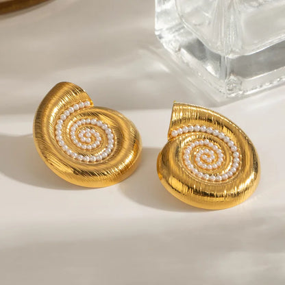 Marine Conch Earrings