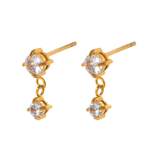 Round Drop Earrings