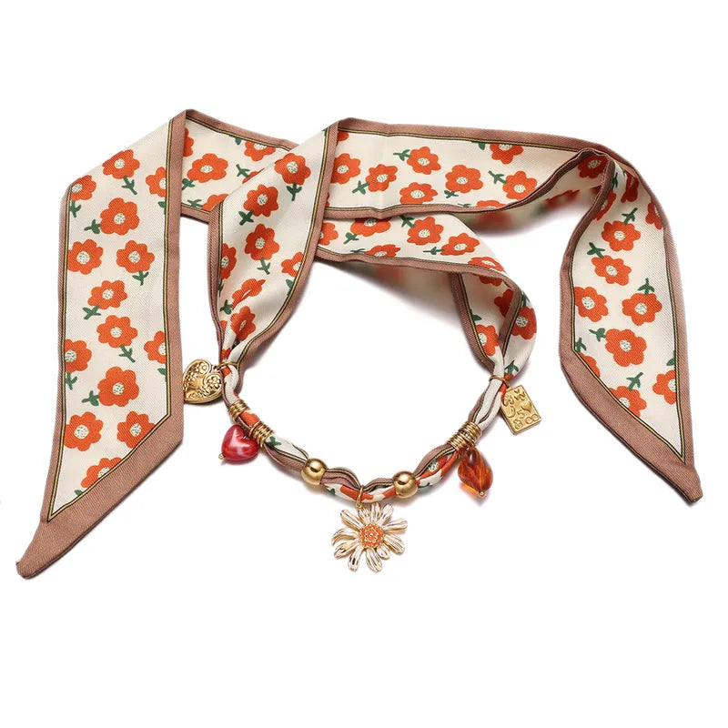 Red Scarf Necklace
